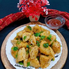A picture of Idli Bites With Sambhar Masala.