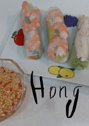 Hình của món Nước mắm chua ngọt chấm gỏi cuốn.