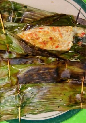 Foto resep Pepes ikan teri medan bumbu plecing
