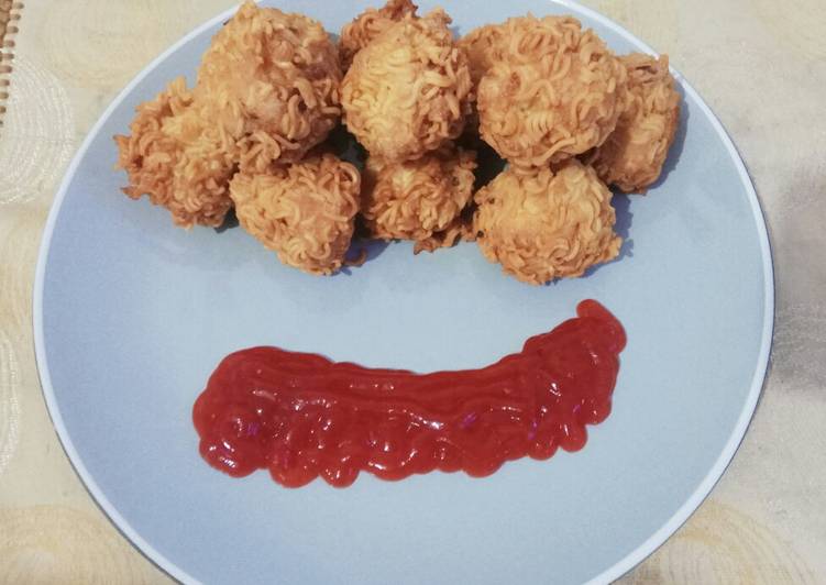 Bola-bola tahu rambutan Indomie
