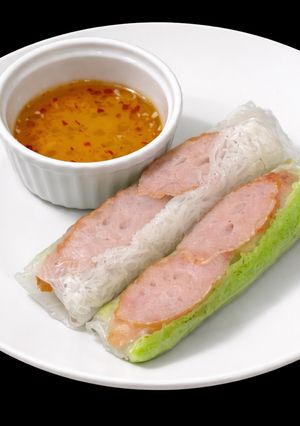 Hình của món SP.0162 - Bánh Hỏi Cuốn Nem Nướng.