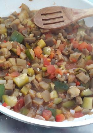 Una foto de Peperonata (verduras al wok)