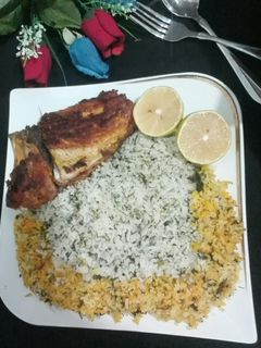 عکسی از دستور ♥️سبزی پلو با ماهی