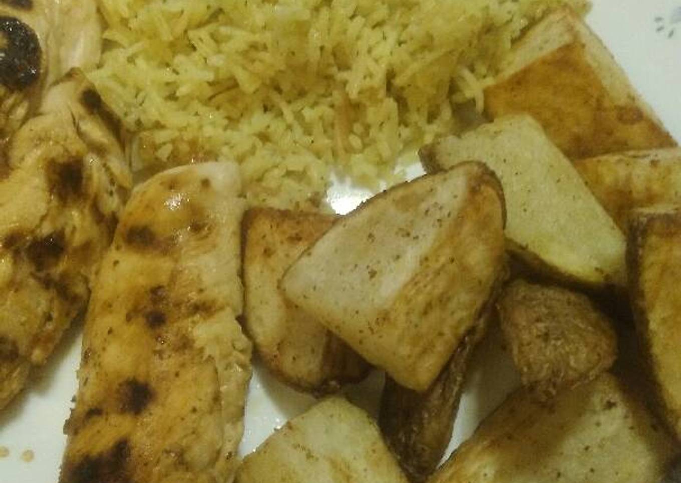 Potato slices for air frying