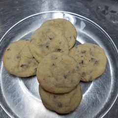 A picture of Brown sugar cookies with pecans and chocolate chips.