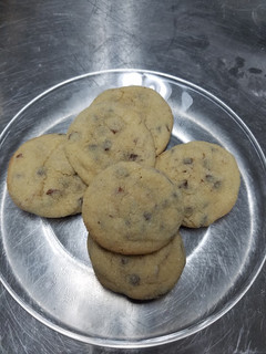 A picture of Brown sugar cookies with pecans and chocolate chips.
