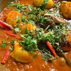 A picture of Homestyle Egg Masala Curry.