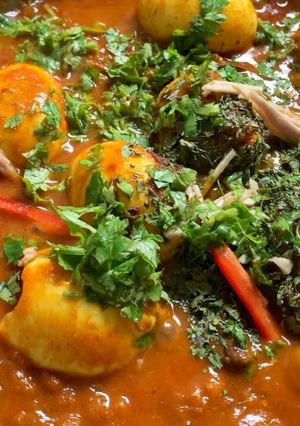 A picture of Homestyle Egg Masala Curry.