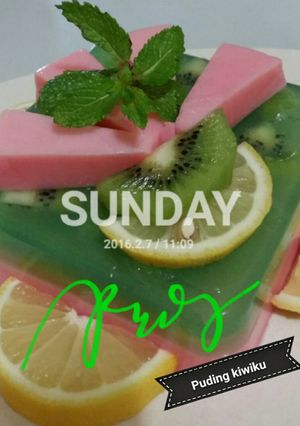 Foto resep Puding Kiwi ku