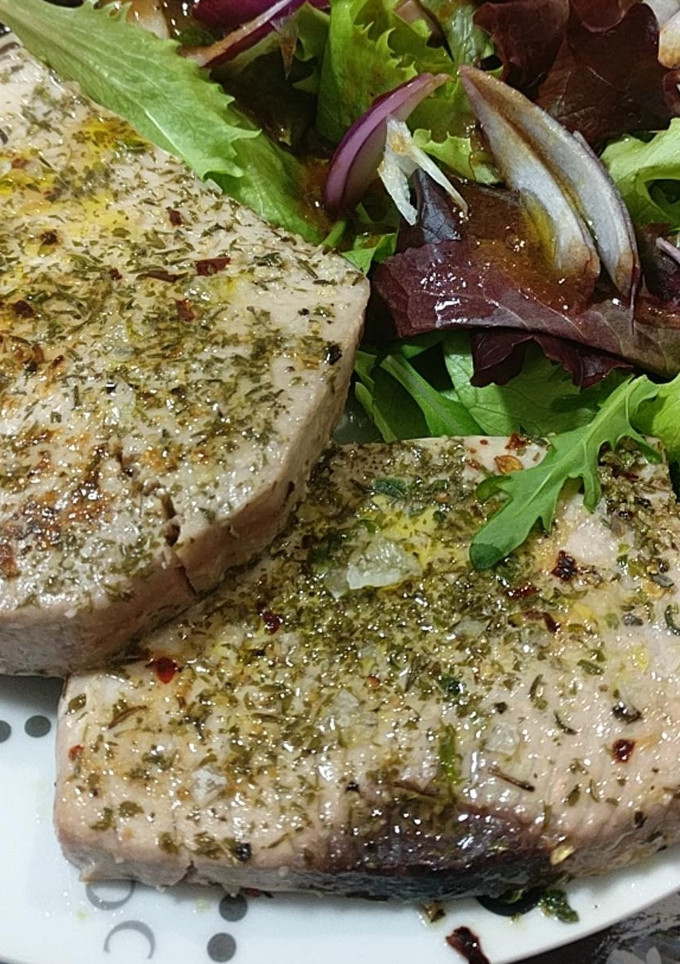 Una foto de Atún a la plancha