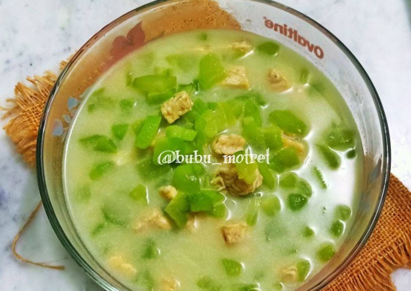 Sayur santan waluh hijau mix tempe kuah rempah