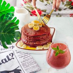 A picture of Beetroot pancakes.