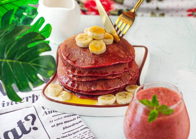 Recipe of Quick Beetroot pancakes - Trying New Recipes