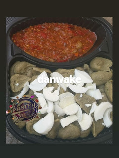 A picture of Dumplings and sauce (Danwake).