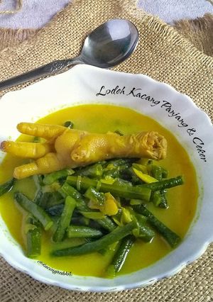 Foto resep (2.27) Lodeh Kacang Panjang & Ceker
