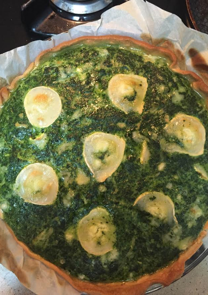 Una foto de Quiche de espinacas con queso de cabra
