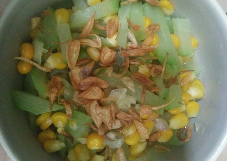 Labu siam + jagung manis