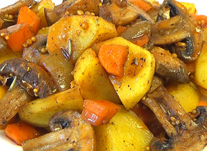 Фото Жаркое с грибами в духовке. Вкусное блюдо.