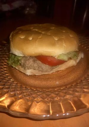 Una foto de Hamburguesa simple