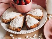 A picture of scones whipping cream
