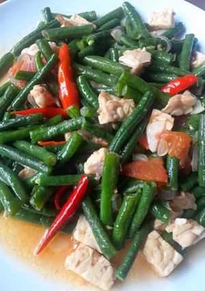 Foto resep Oseng Kacang Panjang Tempe