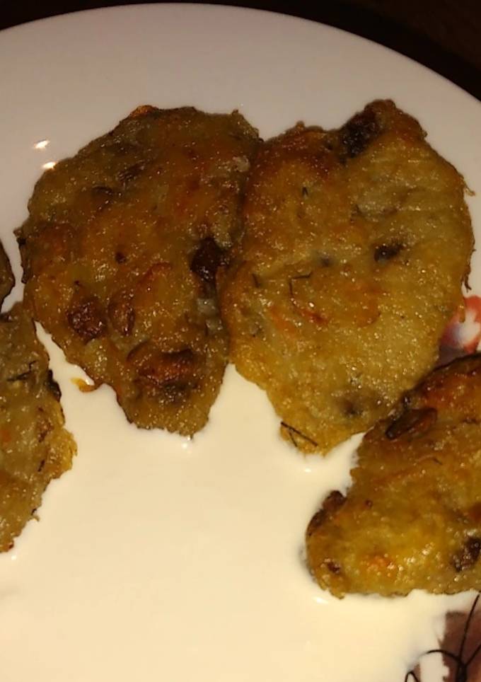 Драники с шампиньонами и укропом