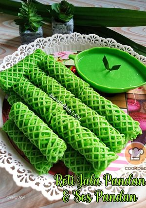 Gambar Roti Jala Pandan & Sos Pandan