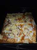 Canelones de verdura y carne con bechamel