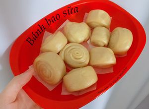 Hình của món Bánh bao sữa cacao - ăn dặm.