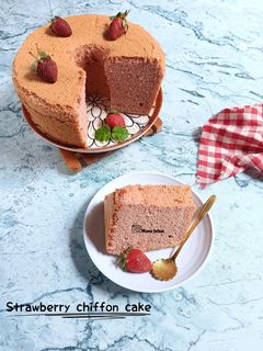 Foto resep Strawberry chiffon cake