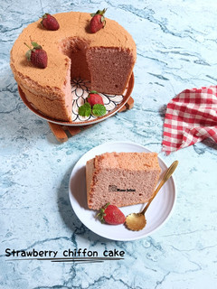 Foto resep Strawberry chiffon cake
