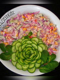 عکسی از دستور سالاد کلم و ذرت 🌸