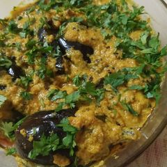 Hyderabadi Bagara Baigan A picture of Hyderabadi Bagara Baigan.