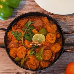 A picture of Kadai Prawns.