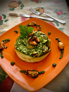 Foto di Riso al Pesto di Zucchine e Cozze