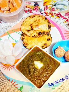 मिक्स साग मक्का की रोटी (mix saag makka ki roti recipe in Hindi) रेसिपी मुख्य फोटो