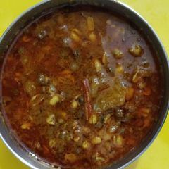 A picture of Mung sprouts ki sabji.