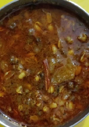 A picture of Mung sprouts ki sabji.