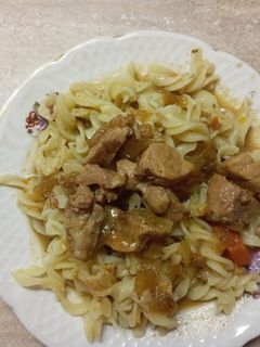 Фото Макароны с мясом.