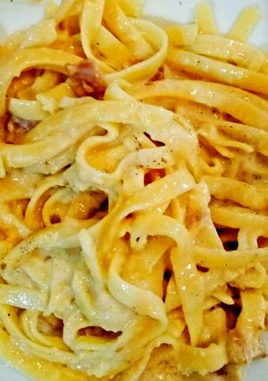 Foto resep Fettucini Carbonara