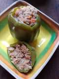 Pimientos verdes rellenos 🫑con carne de cerdo 🐷