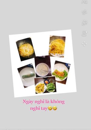 Hình của món Bánh xèo tự xay bột.