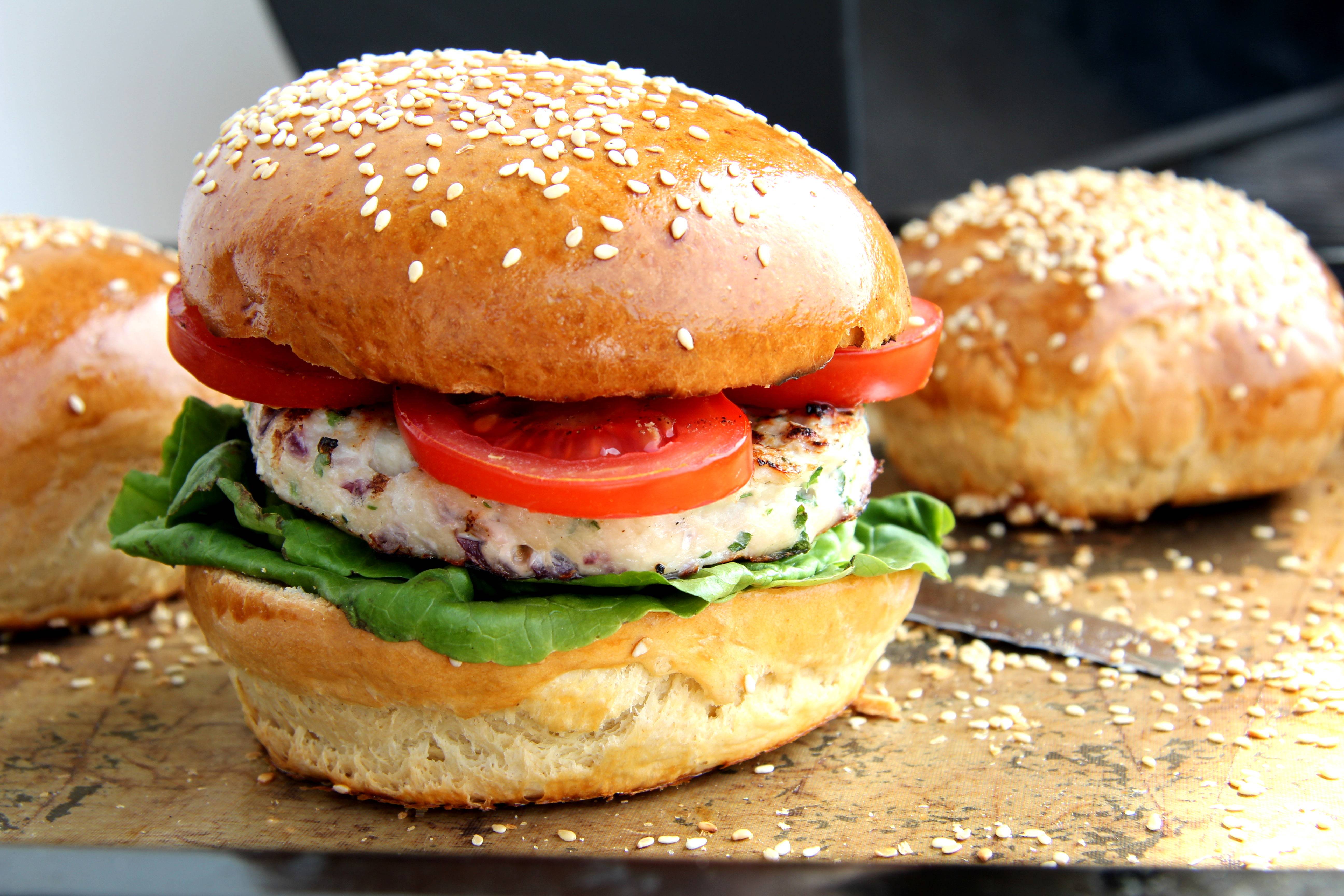 Pulykaburger recept recept fotó