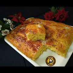 A picture of Afghani Sweetcorn flat Bread.