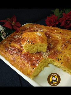 A picture of Afghani Sweetcorn flat Bread.