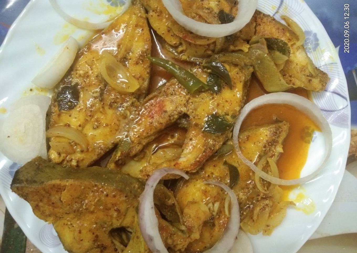 Steam  Pomfret  Fish  With  Mustard Seeds  Paste