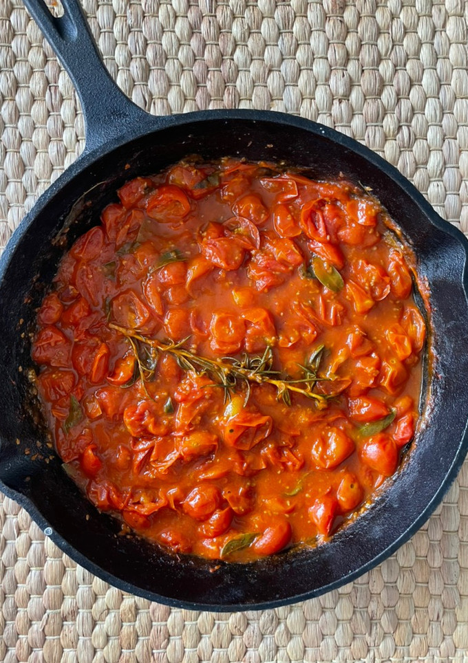 Una foto de Salsa de tomates cherry
