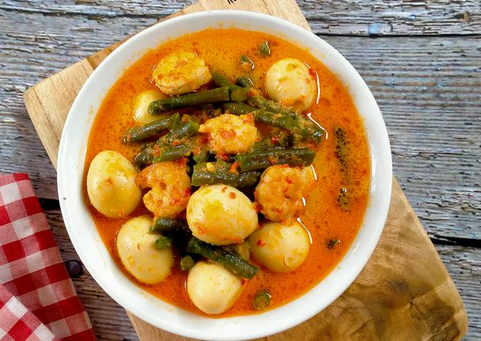 Resep Gulai Kacang Panjang Telur Puyuh Mudah Lezat, Lezat Sekali