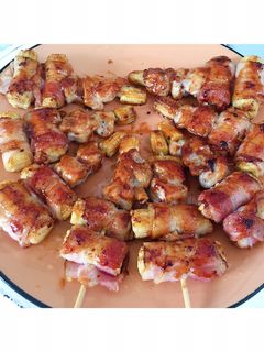 รูปของ ไก่เบค่อนพันข้าวโพดอ่อนย่าง~บาร์บีคิวBy kk