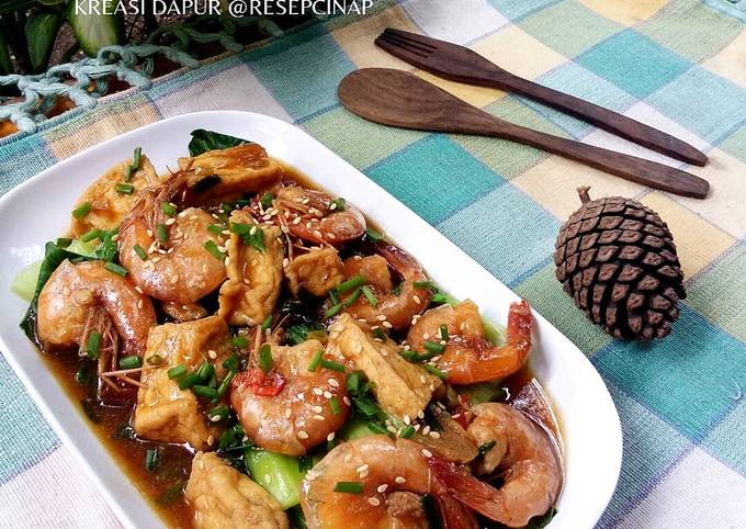 Cara Memasak Resep Pakcoy Siram Udang